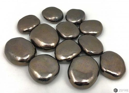 Декоративные керамические камни золотые 14 шт