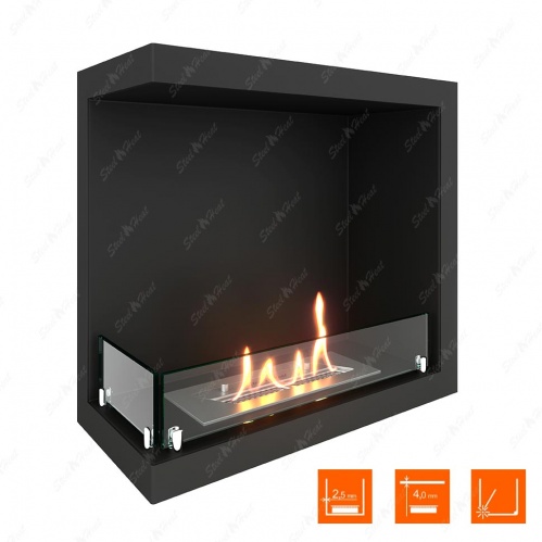 Биокамин угловой SteelHeat Leader 500 левый стекло