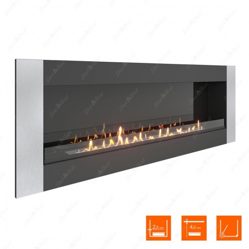 Биокамин SteelHeat GRAND-V 1800 стекло + стемалит