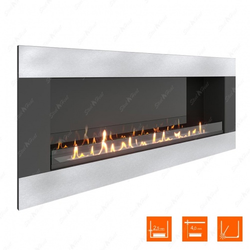 Биокамин SteelHeat GRAND-H 1500 XL стекло + стемалит