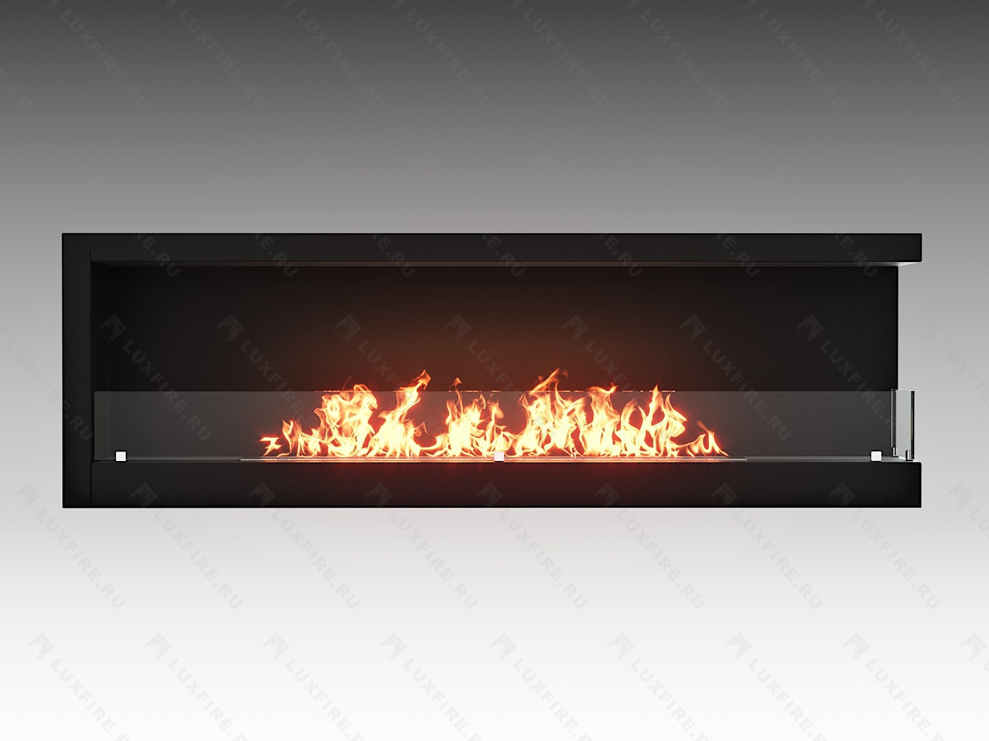Встроенный биокамин Lux Fire Угловой 1500 SR (правый угол) по цене 71 390 руб.