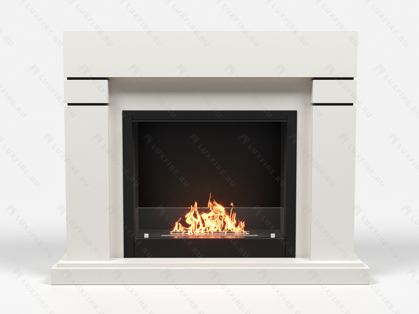 Биокамин Lux Fire с порталом Эльбрус 26, белый по цене 114 068 руб.