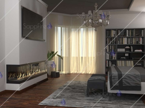 Встраиваемый торцевой очаг 1200 SappFire