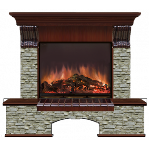 Бостон Грот однотонный (красное дерево)+Arte 23