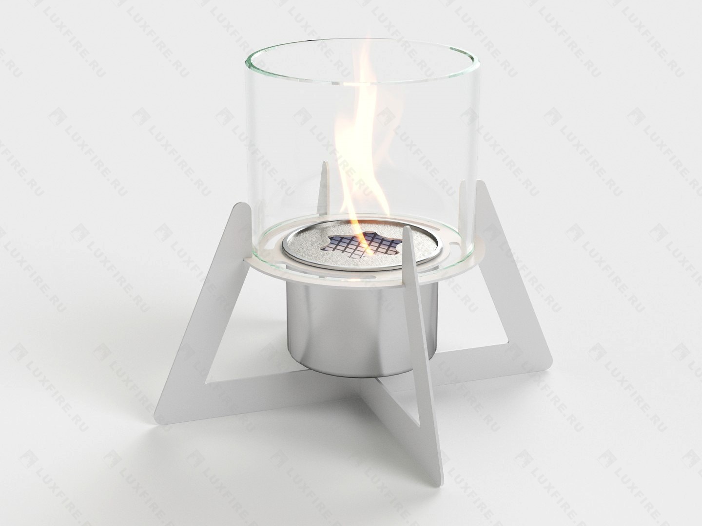 Настольный биокамин Lux Fire "Альфа" (белый)