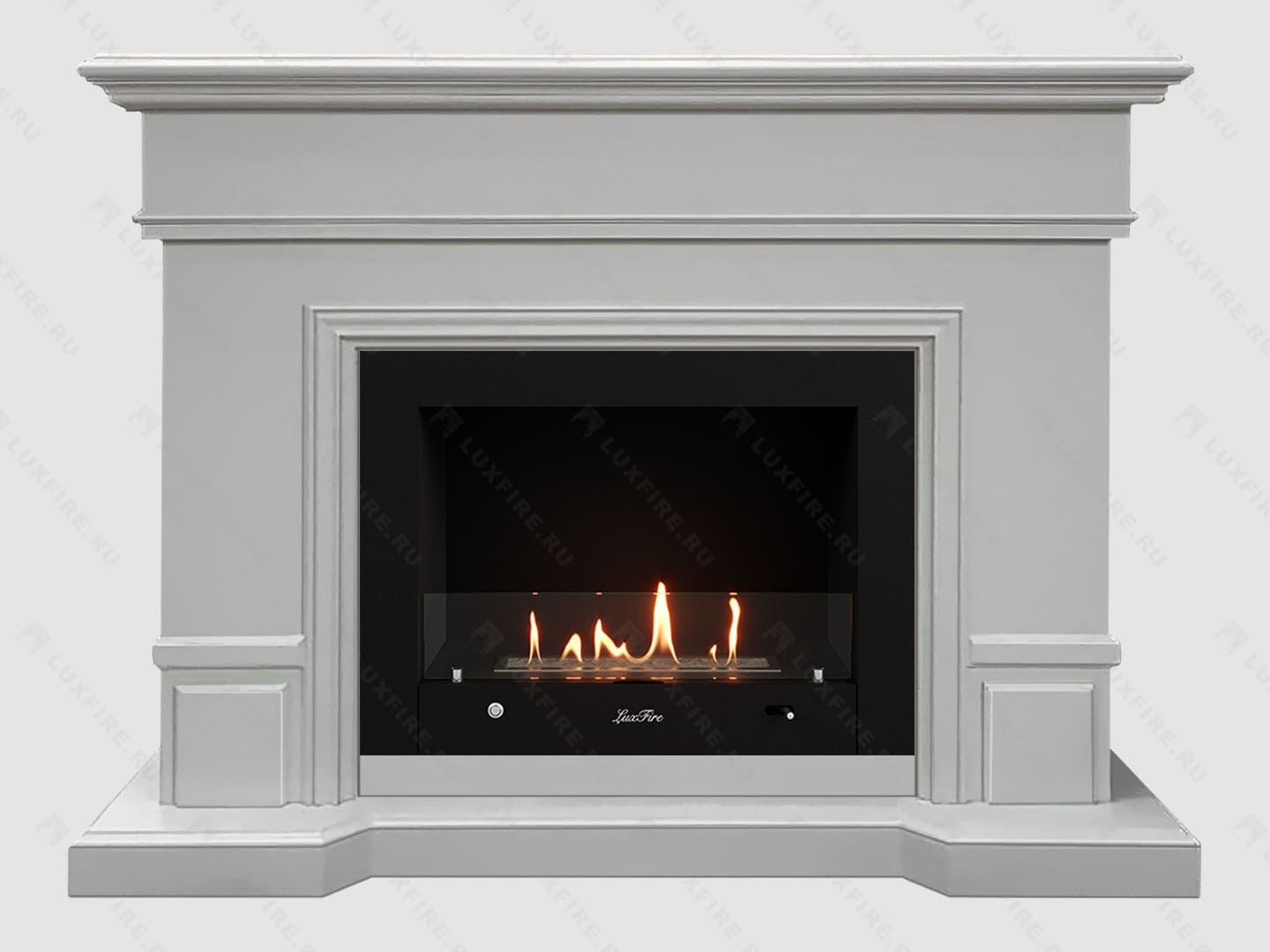 Каминный портал МДФ "Флоренция 1400" с биокамином Lux Fire "Фаер Бокс 4 - 33" (бежевый) по цене 134 300 руб.