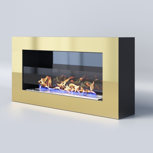 Биокамин "Русский огонь" Барокко 800N настенный с защитным стеклом