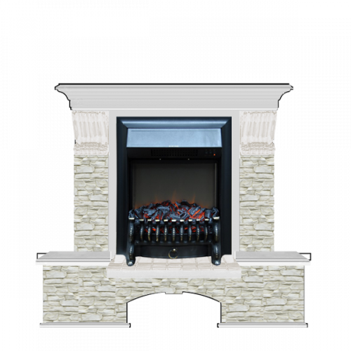 Бостон К Грот однотонный (беленый дуб)+Fobos Black