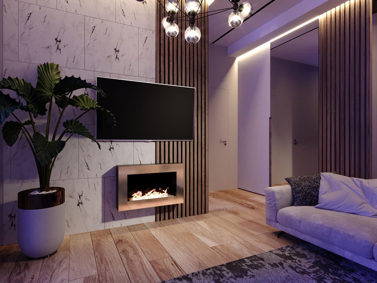 Биокамин "Русский огонь" Барокко 800N настенный (высота 500мм.) по цене 33 300 руб.