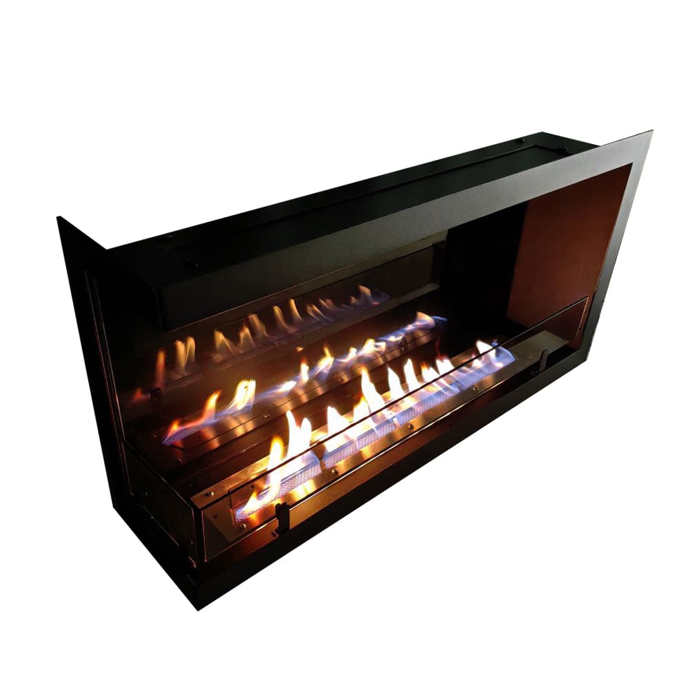 Биокамин "Русский огонь" Честер 1000 угловой левый с защитным и декоративным стеклом по цене 45 100 руб.