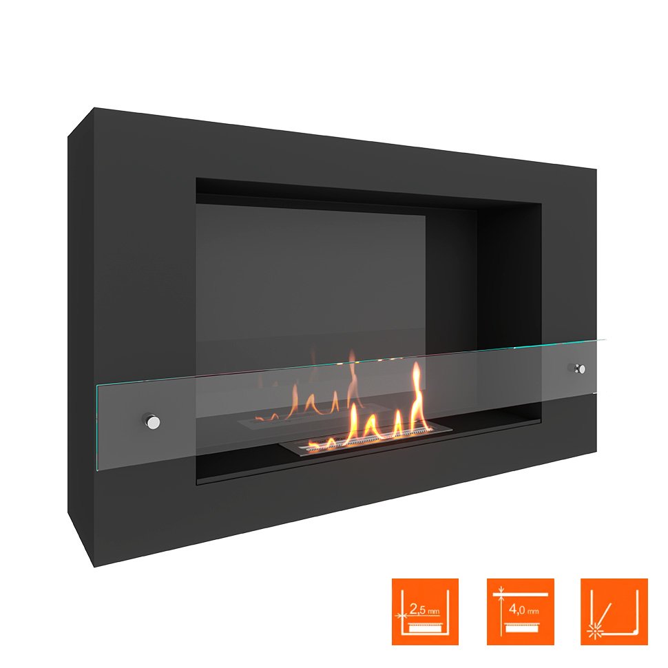 Биокамин SteelHeat WALL LONG 900 LITE черный, стекло, стемалит по цене 33 915 руб.