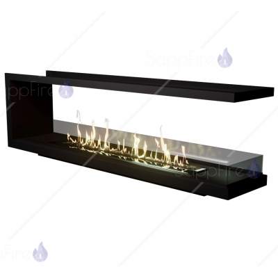 Встраиваемый торцевой сквозной очаг 1200 SappFire