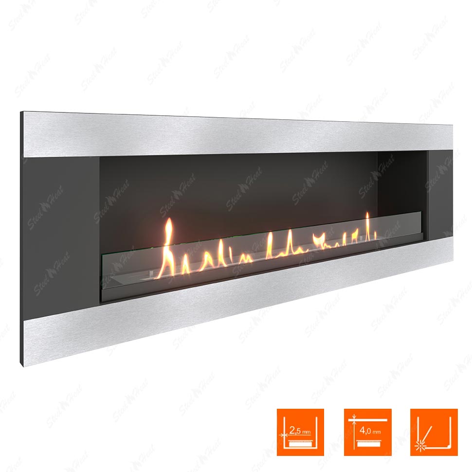 Биокамин SteelHeat LONG-H 1200 XL стекло по цене 46 624 руб.
