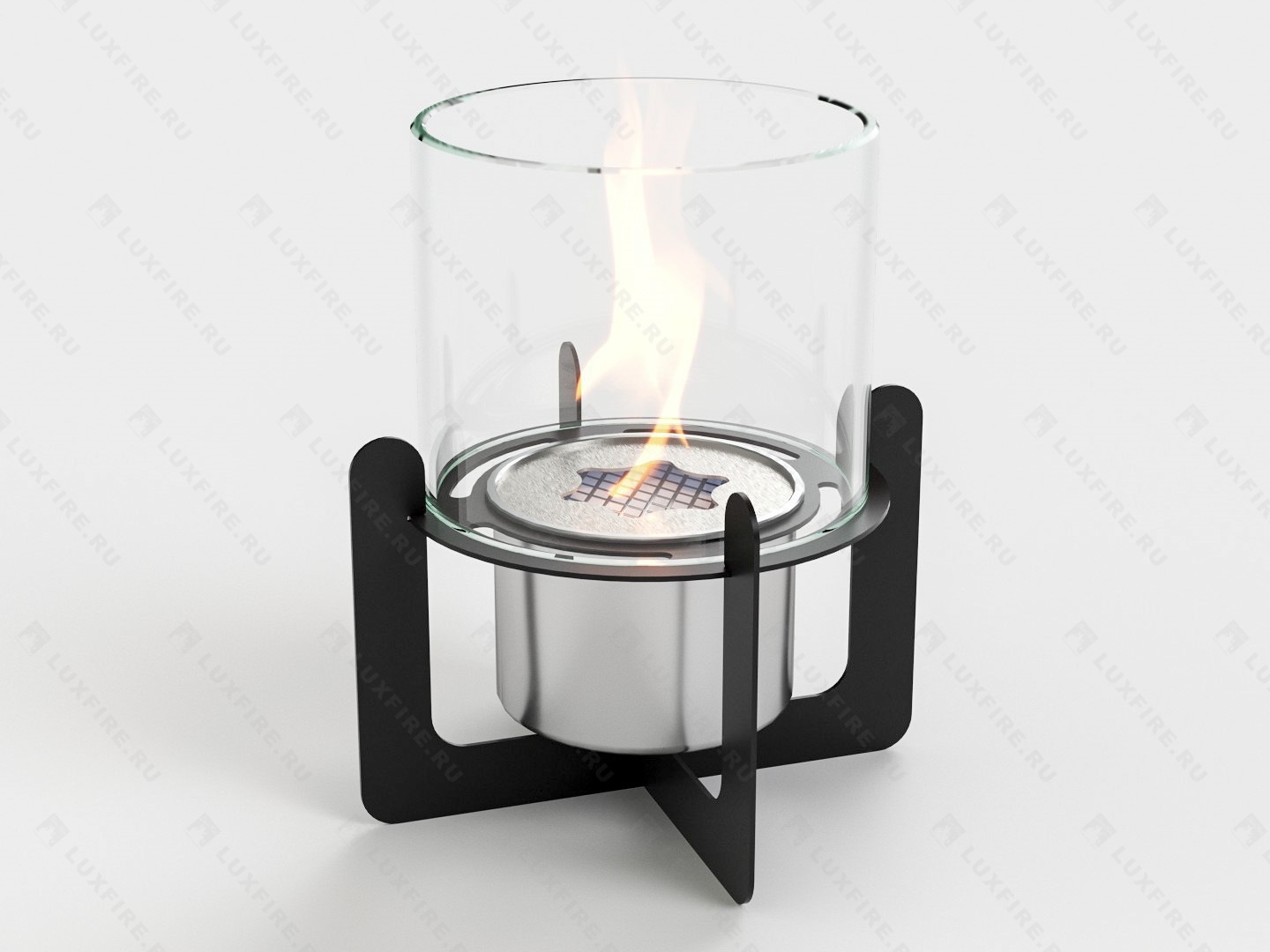 Настольный биокамин Lux Fire "Омега" (черный)
