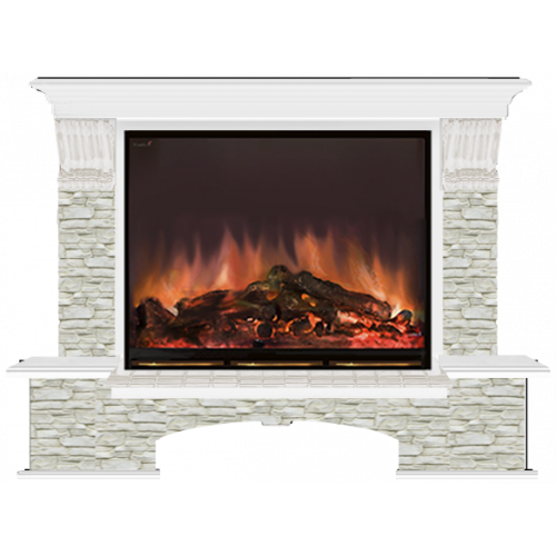 Бостон Грот однотонный (белый)+Arte 33