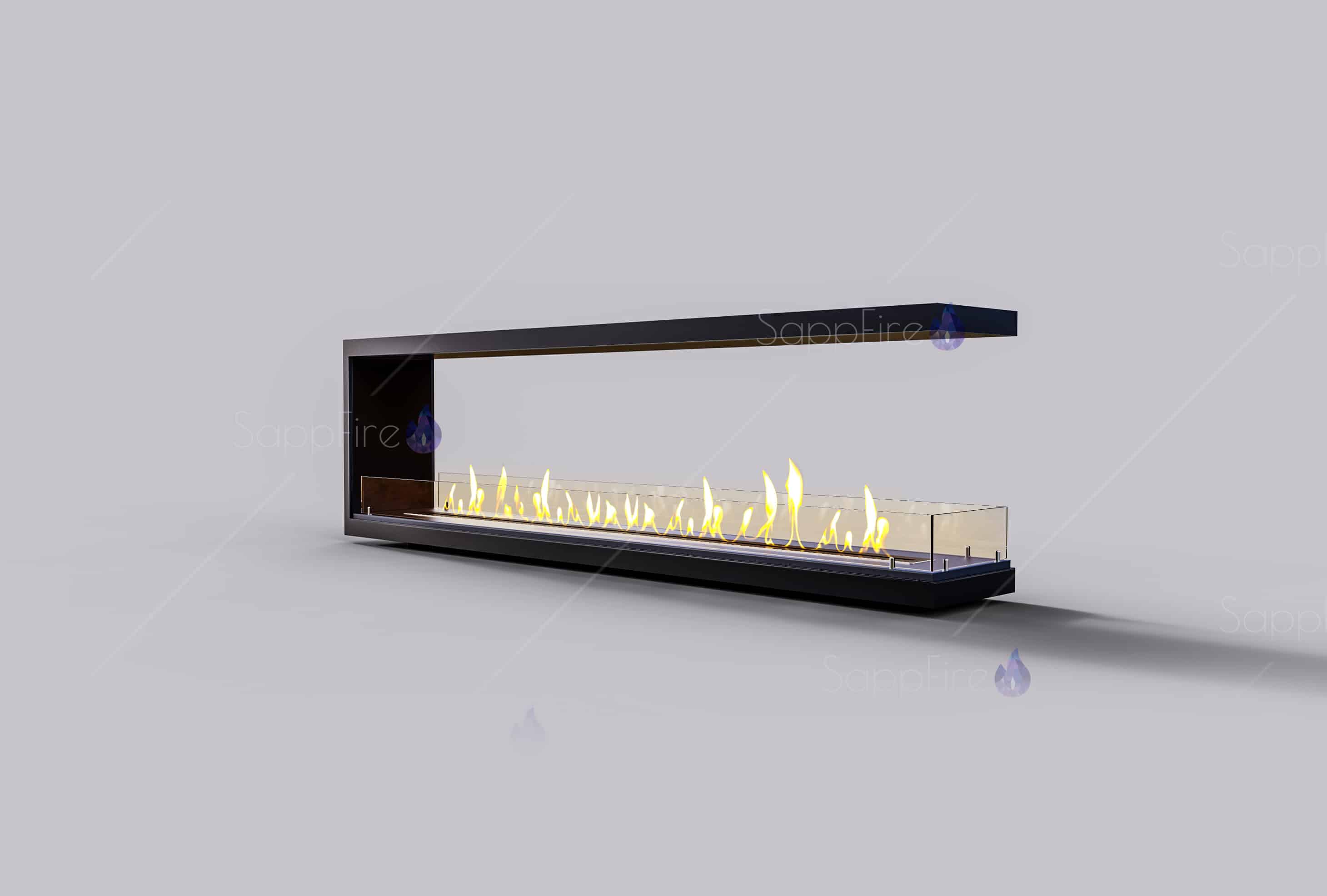 Встраиваемый торцевой сквозной очаг 1400 SappFire по цене 62 600 руб.