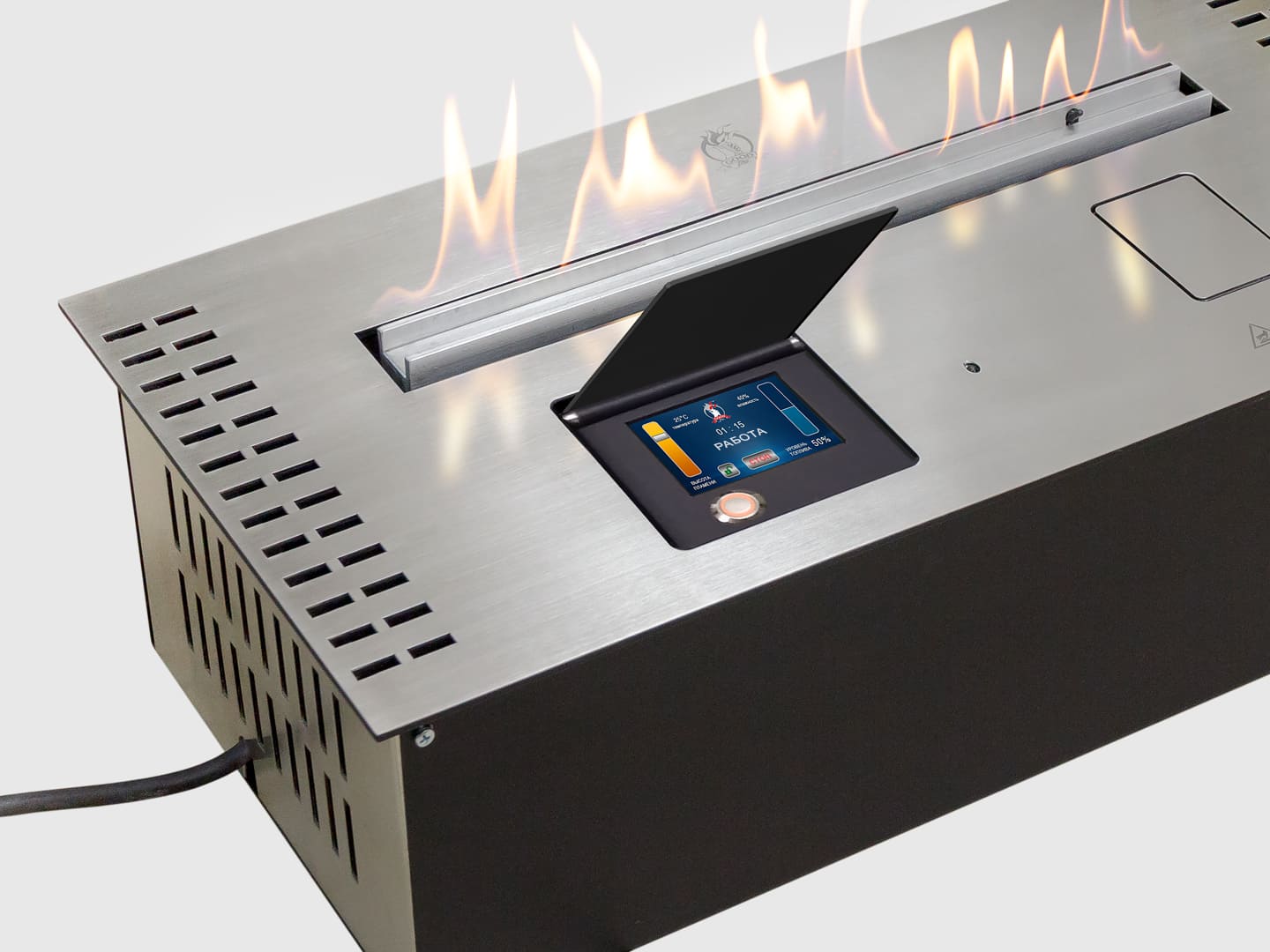 Автоматический биокамин Lux Fire Smart Flame 600 RC INOX по цене 282 480 руб.