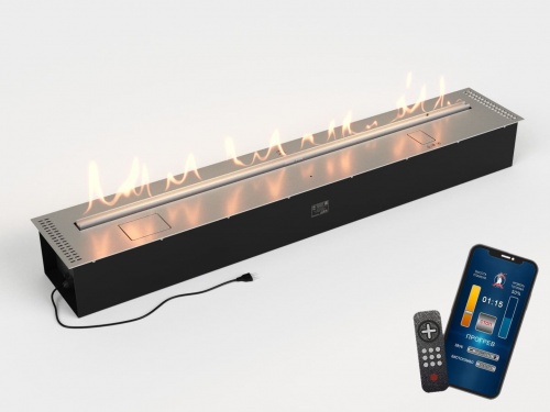 Автоматический биокамин Lux Fire Smart Flame 1600 RC INOX