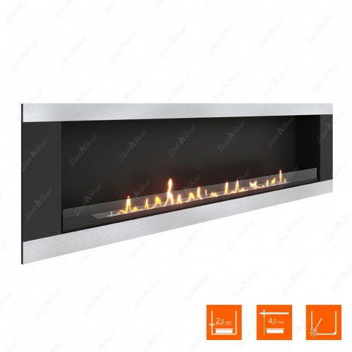 Биокамин SteelHeat LONG-H 1800 стекло