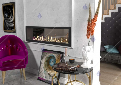 Встраиваемый сквозной очаг 800 SappFire