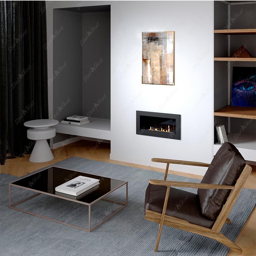 Биокамин SteelHeat ONE 800 стекло + стемалит по цене 40 800 руб.