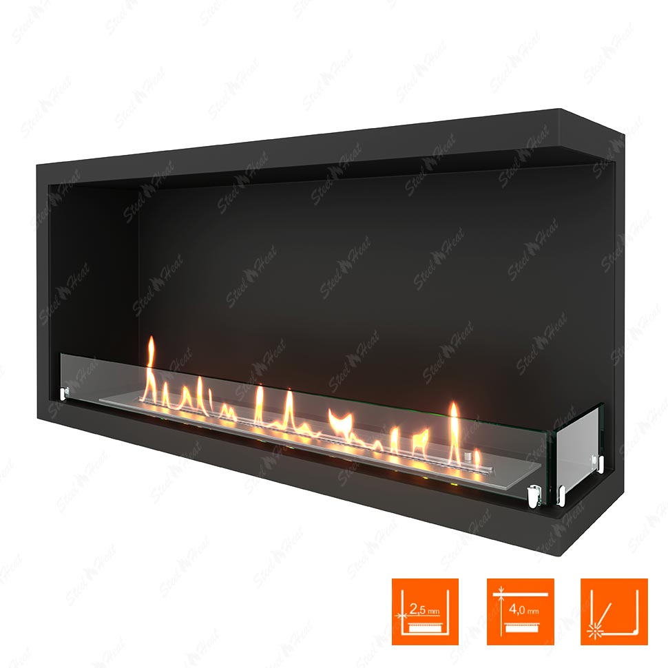 Биокамин угловой SteelHeat Leader 1000 правый стекло по цене 38 931 руб.