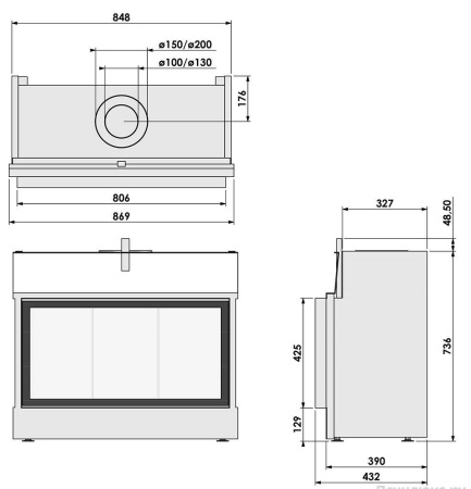Газовый камин BellFires Horizon Bell XS
