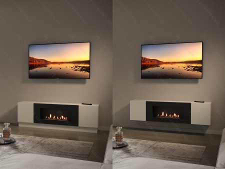 Тумба универсальная Lux Fire "Байкал" 1600, белый, с биокамином 900 по цене 73 854 руб.