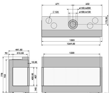 Газовый камин BellFires Corner Bell Large