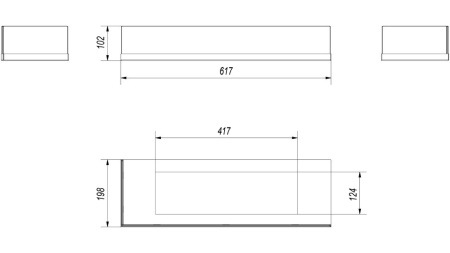 Стекло декоративное для биокамина DELTA/L/700 по цене &euro;161
