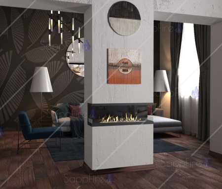 Встраиваемый торцевой очаг Standart 1000 SappFire по цене 48 100 руб.