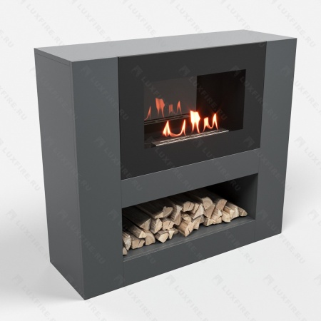 Тумба LUXFIRE с биокамином "Лукоморье" 900 (графит) по цене 67 633 руб.