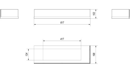 Стекло декоративное для биокамина DELTA/P/700 по цене €161