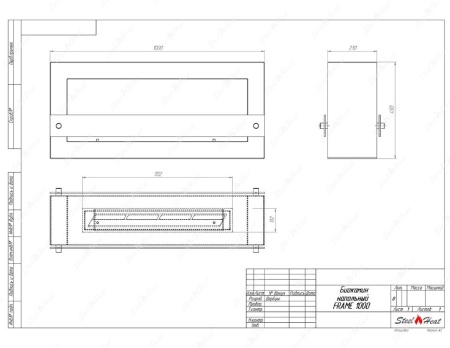 Биокамин SteelHeat FRAME ONE 1000 белый по цене 51 030 руб.