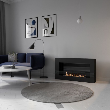 Биокамин SteelHeat WALL GRAND 1200 черный, стекло, стемалит по цене 61 110 руб.