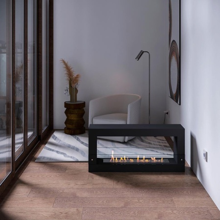 Биокамин SteelHeat WALL FRAME ONE 1000 черный, стекло, стемалит по цене 64 470 руб.